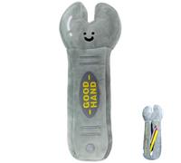 Genérico Novelty 3D Plush Spanner Hammer Theme Pencil Case, Zipper Closure Stationery Storage Bag, Cute Soft Makeup Pouch & Office Storage Holder, School Supplies for Girls & Boys (Grey)