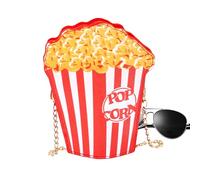 Genérico Novelty Food Purse - Hamburger Fries & Popcorn Shaped | Shoulder Bag Women | Cute Unique Handbag For Travel Beach Gym School Dating Camping & Shopping | Lightweight Durable PU Design