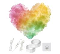 Genérico Nubes LED - Decoración Dinámica Multicolor al Ritmo Musical USB,Luces para el Dormitorio - Para Bebé, Casa, Salón, Oficina, , Bar, Navidad