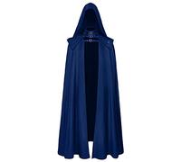 Genérico nuevo capa medieval gótico dos piezas set Halloween bruja reina diablo hombre mujer larga gabardina capucha broche latón