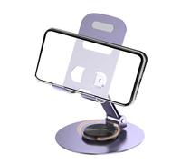 Genérico Nuevo de Metal para Tableta para teléfono Celular: Universal Plegable portátil, construcción de aleación de Aluminio, Multifuncional Giratorio, Compacto y Robusto, Ideal para e