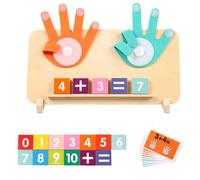 Genérico Number Counting Blocks, Preschool Learning Toys for Toddlers 3+ Years, Educational Numbers Block for Kids,Double-Sided Finger Counting & Number Tracing Board for Learning Countings (A)