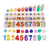 Genérico Number Matching Puzzle - Shape Sorter Toy | Learning Toy, Matching Game, Board, Preschool Learning Toys For Kindergarten 30.5x13x7.5cm