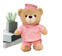 Genérico Nurse Bear Soft Cute Stuffed Bear, Children's Throw Pillow for Friends, and Kids, Ideal for Valentine’s Day, Nursery, Bedroom, Halloween, Christmas, Offices, Shelves, Desks, Room Decor