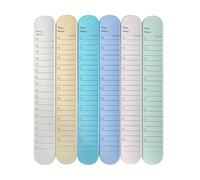 Generico Nurse Erasable Wristband - 6pcs Writable Slap Bracelet Set, Reusable Schedule Reminder Band for Hospital Patients Nurses Teachers Students, Caregiver Event Staff Recording Use