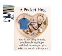 Genérico Nurse Hug Card - 2D Acrylic Inspirational Souvenir, Nurses' Day Motivational Cards For Nursing Students Healthcare Persons Hospital Staff Caregivers Graduation Birthday Holiday Retirement