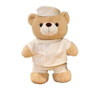 Genérico Nurse Plush, Soft Bear Toy Throw Pillow, 11.81x7.87x2.76 Inches, Cute Stuffed Animal, Babies Adults, Decorative Cushion Bedroom Shelf Desk Workplace for Christmas Birthday Friends