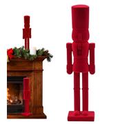 Genérico Nutcracker Christmas Decor - 39cm Red Flocked Resin Holiday Figure