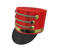 Genérico Nutcracker Hat Adult Toy, Soldier Cosplay Accessory, Festival Costume Headwear, Classic Red Gold Design for Performance, Cosplay, Stage Show, Theater, Holiday Parade