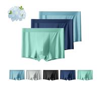 Genérico Nuvellor Ultra ComfortableBreathable & Seamless Cooling Boxer Briefs,Ice Boxer Pro Men's Premium Silk Underwear,Suitable for Daily Wear (3-Pcs-C, L)