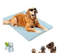 Genérico Nuvica Tempbalance Mat, Cooling Relief for Pets, Washable Dog Ice Silk Cool, Keeps Happy for Pets, Suitable for Every Season (Blue, Large)