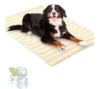Genérico Nuvica Tempbalance Mat，Double-Sided Pet Mat with Temperature Balance Function，Durable Scratch-Resistant Easy Clean Portable Cooling Mat for Cats Dogs， Small Medium Large Pets (Beige, Large)