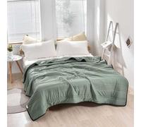Genérico Nuvodreams Silk Cooling Blanket Queen Size,Nuvodreams Cooling Quilt For Hot Sleepers,Silk Smooth Breathable & Lightweight Summer Cold Blanket (Military Green, Queen(180 x 220cm))