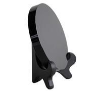 Genérico Obsidian Mirror - Scrying Divination Disk, Three Inch Polished Volcanic Glass with Carved Pedestal, Sturdy Natural Stone, Ideal for Bedroom Living Room Yoga Studio Meditation Decor