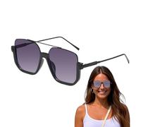 Genérico Occhiali Da Sole Donna | 5.67x2.2 pollici Occhiali Polarizzati Alla Con Protettive,Montatura Grande Stile Retro Per Guida, Viaggio E Vacanze