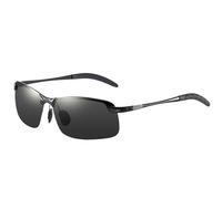 Genérico Occhiali da Sole Fotocromatici - Uomo Donna | Occhiali Polarizzati Anti-Riflesso Guida - Sportivi Esterni per Ciclismo Corsa Escursionismo, Protezione UV, Negro , Se référer au descriptif