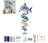 Genérico Ocean Animal Spiral Crochet Hanging Ornament Kit,Beginner Friendly Coastal Boho Spiral Hanging Decor Craft Set with Soft Yarn,for Window, Porch, Wall, Home Holiday Decor Gift