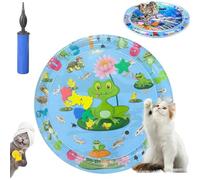 Genérico Ocean Breeze Splashland Cat Toy, 25/39 Inchs Cat Water Bed Play Mat, Anti-Scratch Water Mat for Cats, Thickened Water Pet Pad and Cooling Waterbed for Dogs/Cats (25in Style C)