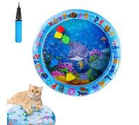 Genérico Ocean Breeze Splashland Cat Toy, Inflatable Pet Water Sensory Bed, Pet Water Bed For Dogs & Cats, Thickened Pets Pad and Cooling Waterbed with Inflator, Anti-Scratch (B,Small)