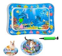 Genérico Ocean Breeze Splashland Cat Toy,Large Water Sensory Play Mat for Cats,Double Thickened Sensory Water Mat for Cat Dog with Pump,Ocean Themed Inflatable Waters Playmat for Indoor Cats