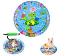 Genérico Ocean Breeze Splashland Cat Toy,Large Water Sensory Play Mat for Cats,Double Thickened Sensory Water Mat for Cat Dog with Pump,Ocean Themed Inflatable Waters Playmat for Indoor Cats