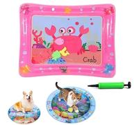 Genérico Ocean Breeze Splashland Cat Toy,Large Water Sensory Play Mat for Cats,Double Thickened Sensory Water Mat for Cat Dog with Pump,Ocean Themed Inflatable Waters Playmat for Indoor Cats