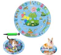 Genérico Ocean Breeze Splashland Cat Toy,Large Water Sensory Play Mat for Cats,Double Thickened Sensory Water Mat for Cat Dog with Pump,Ocean Themed Inflatable Waters Playmat for Indoor Cats