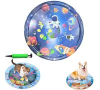 Genérico Ocean Breeze Splashland Cat Toy,Large Water Sensory Play Mat for Cats,Double Thickened Sensory Water Mat for Cat Dog with Pump,Ocean Themed Inflatable Waters Playmat for Indoor Cats