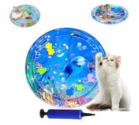 Genérico Ocean Breeze Splashland Cat Toy, Ocean Breeze Splashland, Cat Water Mat, Anti-Scratch Water Mat for Cats, Thickened Pet Pad and Cooling Waterbed for Dogs/Cats (D-65cm/25.6in)