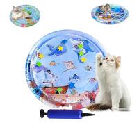 Genérico Ocean Breeze Splashland Cat Toy, Ocean Breeze Splashland, Cat Water Mat, Anti-Scratch Water Mat for Cats, Thickened Pet Pad and Cooling Waterbed for Dogs/Cats (I-100cm/39.4in)
