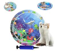 Genérico Ocean Breeze Splashland Cat Toy, Ocean Breeze Splashland, Cat Water Mat, Anti-Scratch Water Mat for Cats, Thickened Pet Pad and Cooling Waterbed for Dogs/Cats (K-100cm/39.4in)