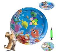 Genérico Ocean Breeze Splashland Cat Toy, Ocean Breeze Splashland, Cat Water Mat with Fish, Water Sensory Play Mat for Cats, Cats Mats Toy Interactive for Indoor (I-95cm/37.4in)