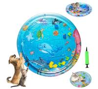 Genérico Ocean Breeze Splashland Cat Toy, Ocean Breeze Splashland, Cat Water Mat with Fish, Water Sensory Play Mat for Cats, Cats Mats Toy Interactive for Indoor (N-95cm/37.4in)