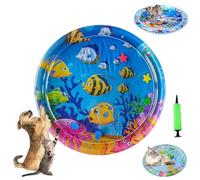 Genérico Ocean Breeze Splashland Cat Toy, Ocean Breeze Splashland, Cat Water Mat with Fish, Water Sensory Play Mat for Cats, Cats Mats Toy Interactive for Indoor (H-95cm/37.4in)