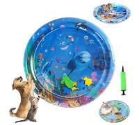 Genérico Ocean Breeze Splashland Cat Toy, Ocean Breeze Splashland, Cat Water Mat with Fish, Water Sensory Play Mat for Cats, Cats Mats Toy Interactive for Indoor (B-60cm/25.6in)