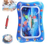Genérico Ocean Breeze Splashland for Cats, Interactive Pet Water Bed, Cat Play Pool with Fish, Thickened Anti-Scratch Water Mat for Indoor Cat Dog (Square Model 3)