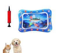 Genérico Ocean Breeze Splashland for Cats, Interactive Pet Water Bed, Cat Play Pool with Fish, Thickened Anti-Scratch Water Mat for Indoor Cat Dog (Square Model 5)