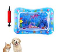Genérico Ocean Breeze Splashland for Cats, Interactive Pet Water Bed, Cat Play Pool with Fish, Thickened Anti-Scratch Water Mat for Indoor Cat Dog (Square Model 4)