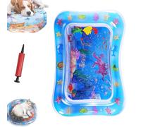 Genérico Ocean Breeze Splashland for Cats, Interactive Pet Water Bed, Cat Play Pool with Fish, Thickened Anti-Scratch Water Mat for Indoor Cat Dog (Square Model 6)