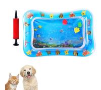 Genérico Ocean Breeze Splashland for Cats, Interactive Pet Water Bed, Cat Play Pool with Fish, Thickened Anti-Scratch Water Mat for Indoor Cat Dog (Square Model 3)