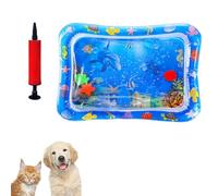 Genérico Ocean Breeze Splashland for Cats, Interactive Pet Water Bed, Cat Play Pool with Fish, Thickened Anti-Scratch Water Mat for Indoor Cat Dog (Square Model 1)