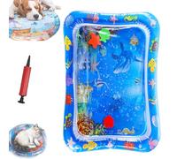 Genérico Ocean Breeze Splashland for Cats, Interactive Pet Water Bed, Cat Play Pool with Fish, Thickened Anti-Scratch Water Mat for Indoor Cat Dog (Square Model 1)