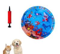 Genérico Ocean Breeze Splashland for Cats, Interactive Pet Water Bed, Cat Play Pool with Fish, Thickened Anti-Scratch Water Mat for Indoor Cat Dog (Large Round Model C)