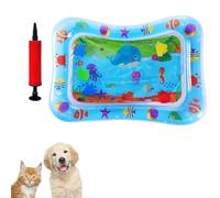 Genérico Ocean Breeze Splashland for Cats, Interactive Pet Water Bed, Cat Play Pool with Fish, Thickened Anti-Scratch Water Mat for Indoor Cat Dog (Square Model 2)