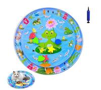 Genérico Ocean Breeze Splashland for Cats, Pet Water Bed, Interactive Sensory Pad with Floating Fish, Cooling Mat for Dogs/Cat, Cool and Comfortable Interactive Water Cushion (A,Small)