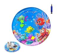 Genérico Ocean Breeze Splashland for Cats, Pet Water Bed, Interactive Sensory Pad with Floating Fish, Cooling Mat for Dogs/Cat, Cool and Comfortable Interactive Water Cushion (E,Small)