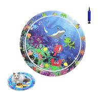 Genérico Ocean Breeze Splashland for Cats, Pet Water Bed, Interactive Sensory Pad with Floating Fish, Cooling Mat for Dogs/Cat, Cool and Comfortable Interactive Water Cushion (D,Large)