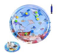Genérico Ocean Breeze Splashland for Cats, Pet Water Bed, Interactive Sensory Pad with Floating Fish, Cooling Mat for Dogs/Cat, Cool and Comfortable Interactive Water Cushion (E,Large)