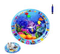Genérico Ocean Breeze Splashland for Cats, Pet Water Bed, Interactive Sensory Pad with Floating Fish, Cooling Mat for Dogs/Cat, Cool and Comfortable Interactive Water Cushion (D,Small)