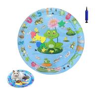 Genérico Ocean Breeze Splashland for Cats, Pet Water Bed, Interactive Sensory Pad with Floating Fish, Cooling Mat for Dogs/Cat, Cool and Comfortable Interactive Water Cushion (F,Small)